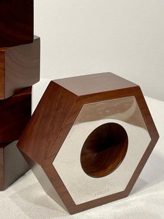 Walnut and Silver Votive Holders by David Linley (sold individually)