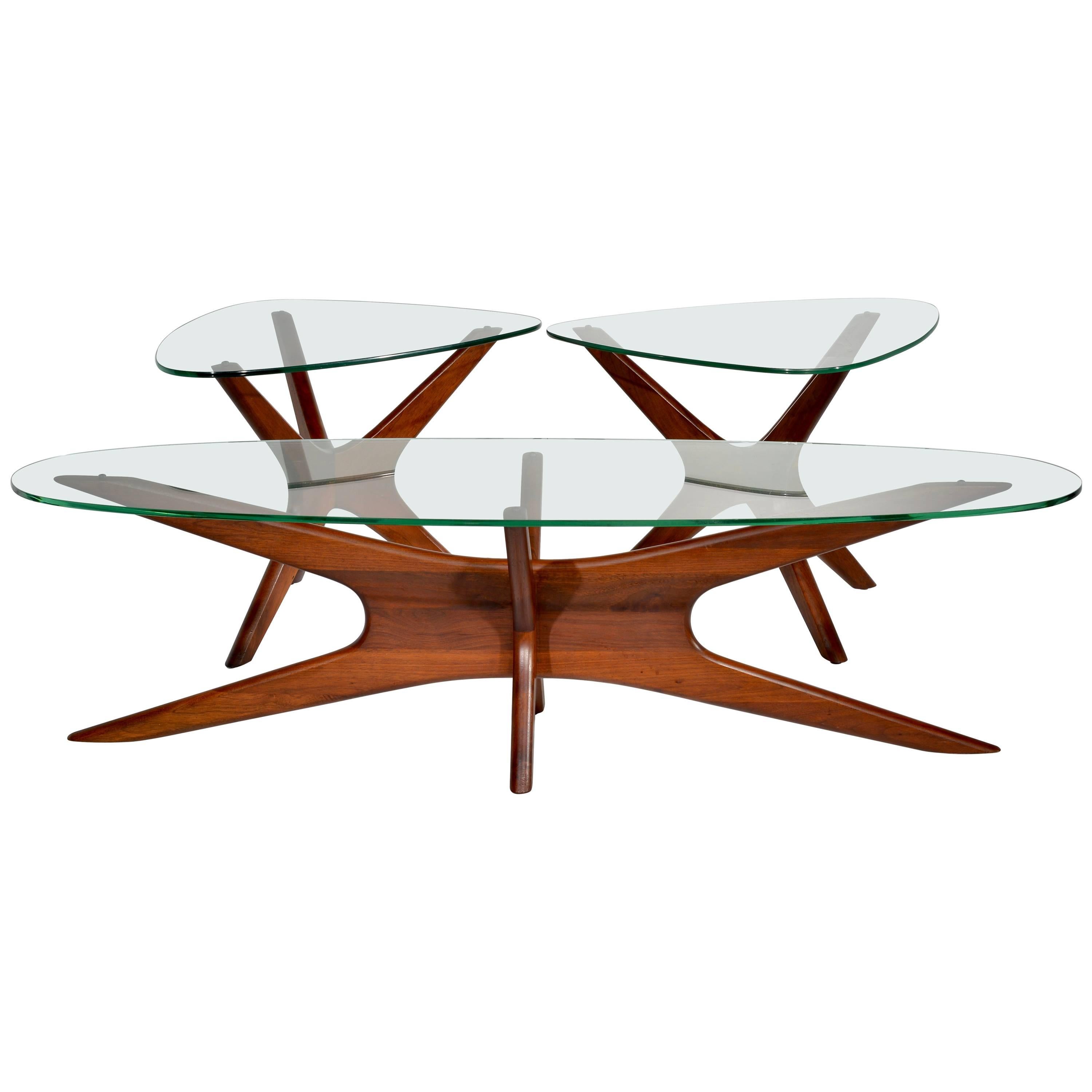 Set of Walnut "Jacks" Tables by Adrian Pearsall
