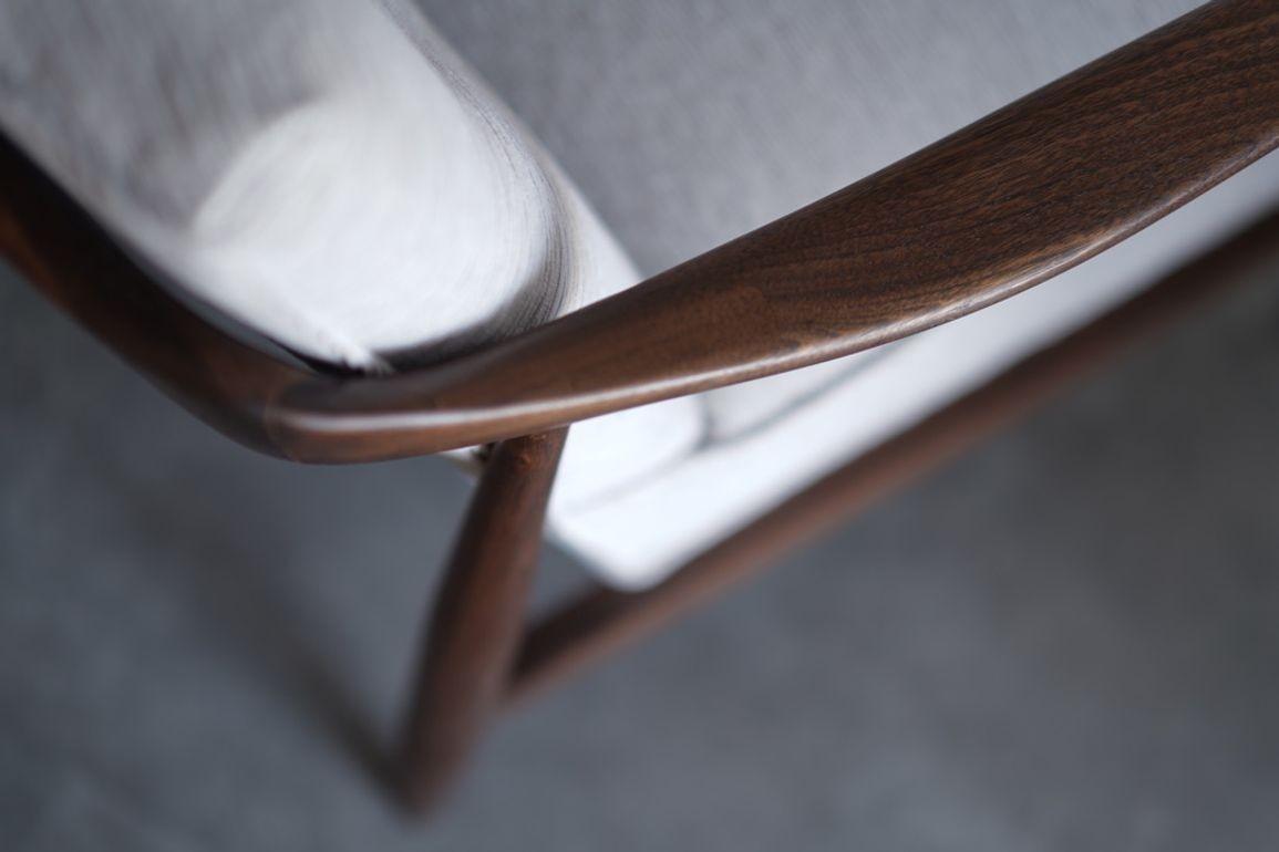Ciniglia Set of Walnut Lounge Chairs by Erwin Lambeth, C. 1950s in vendita
