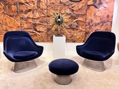 Set of Warren Platner Easy Chairs and Ottoman for Knoll, 1966