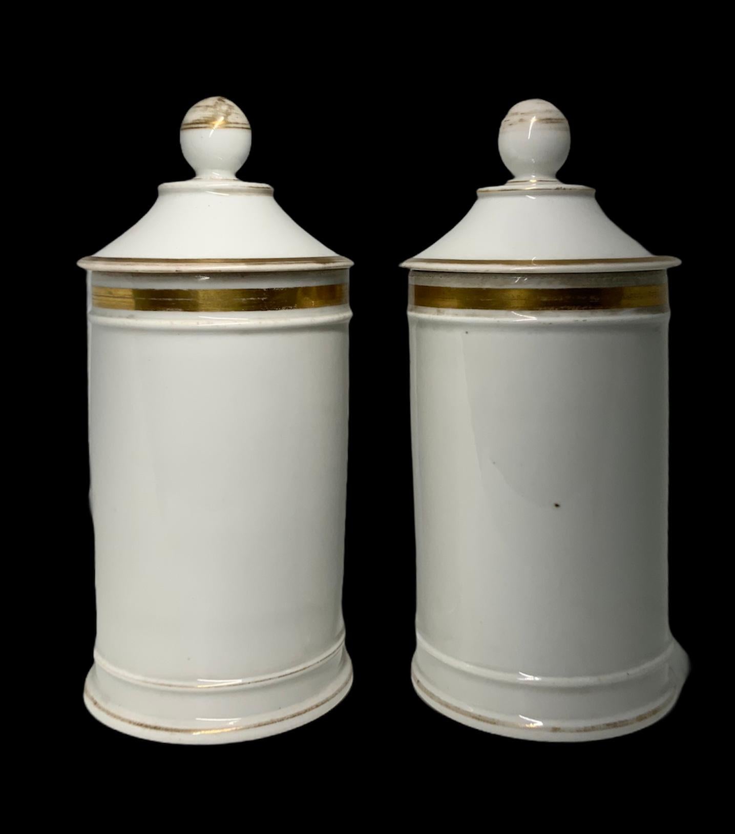 antique porcelain apothecary jars