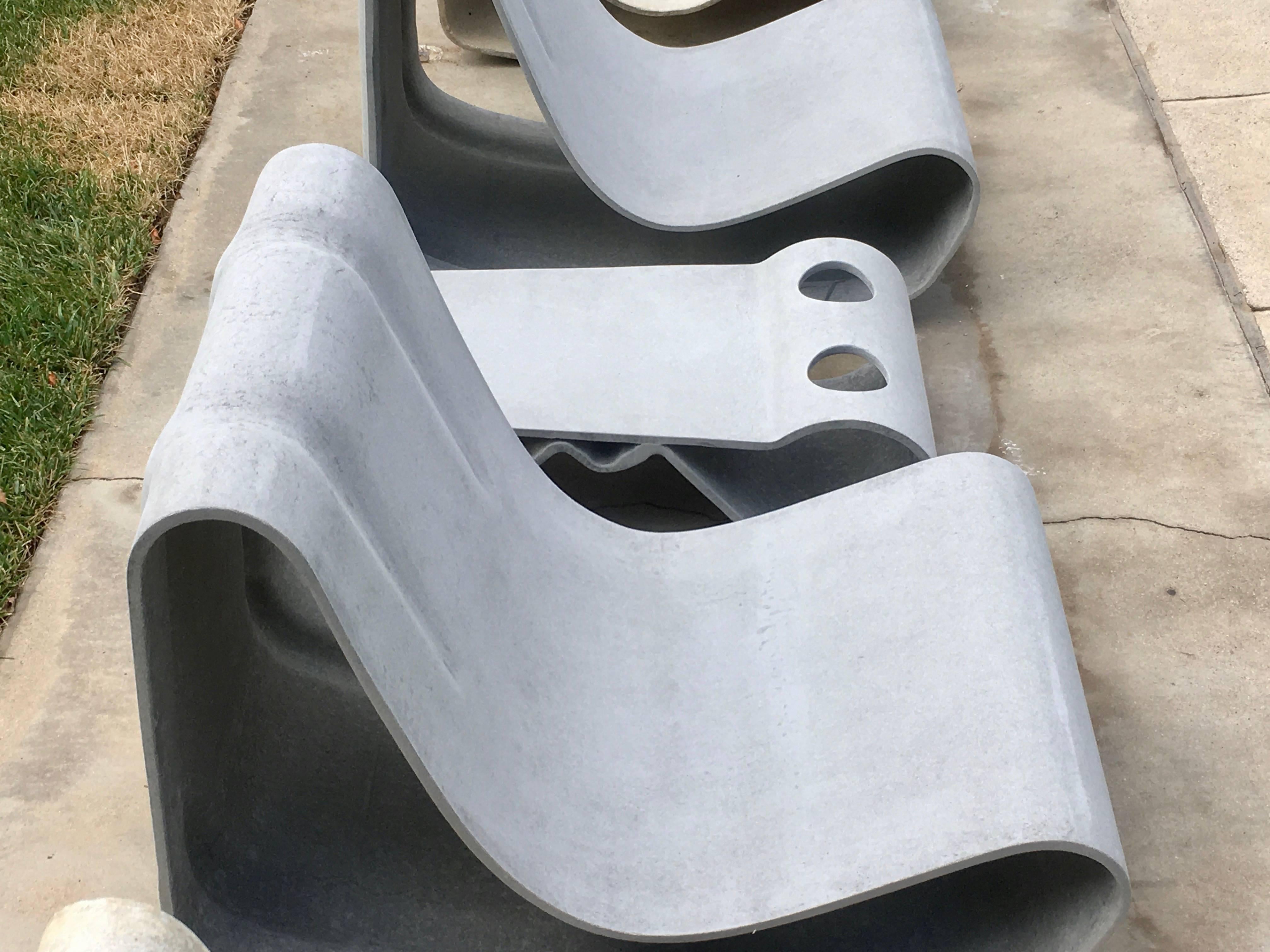 Set of Willy Guhl Loop Chairs and Matching Table 2