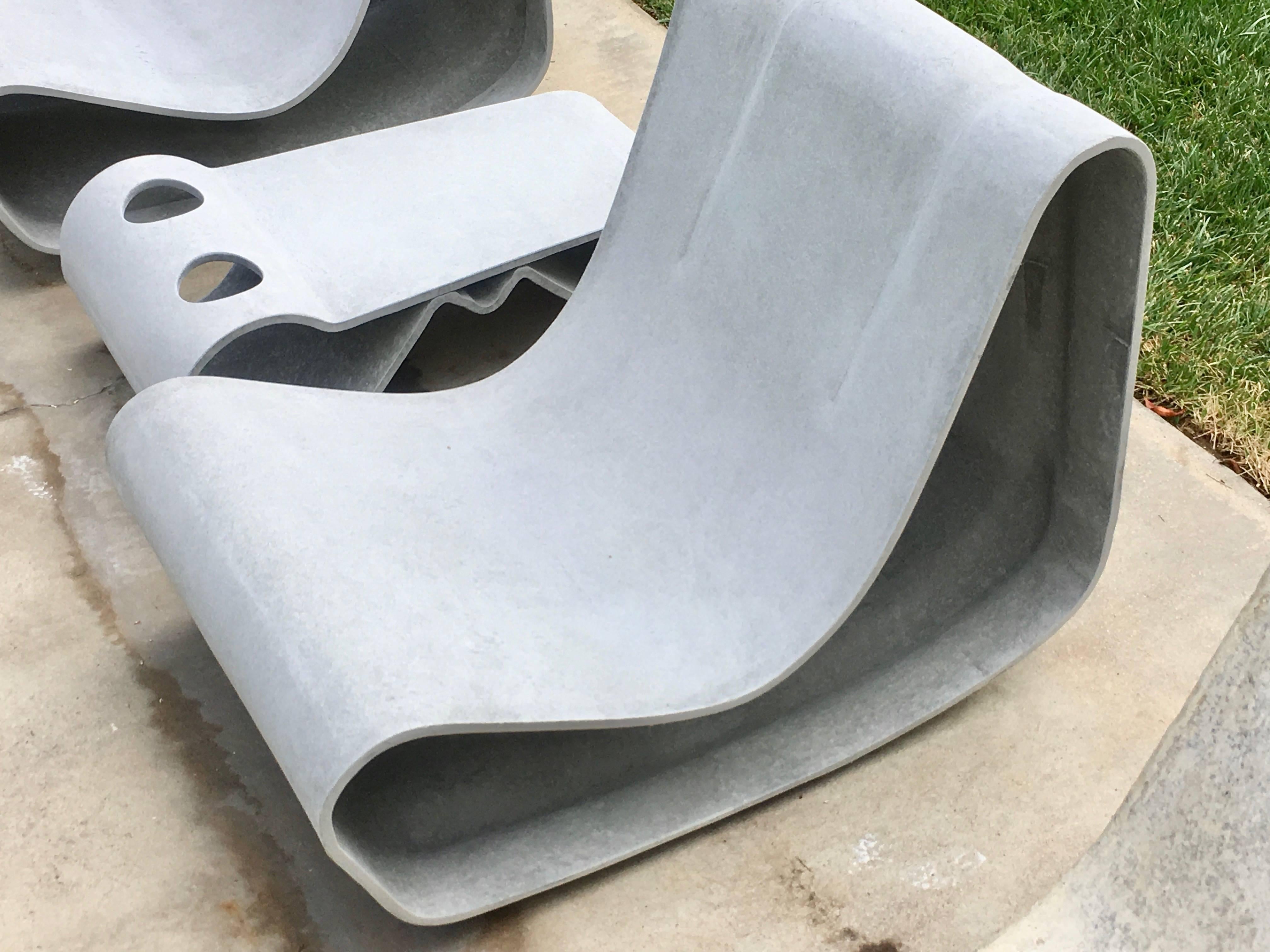 Set of Willy Guhl Loop Chairs and Matching Table 3