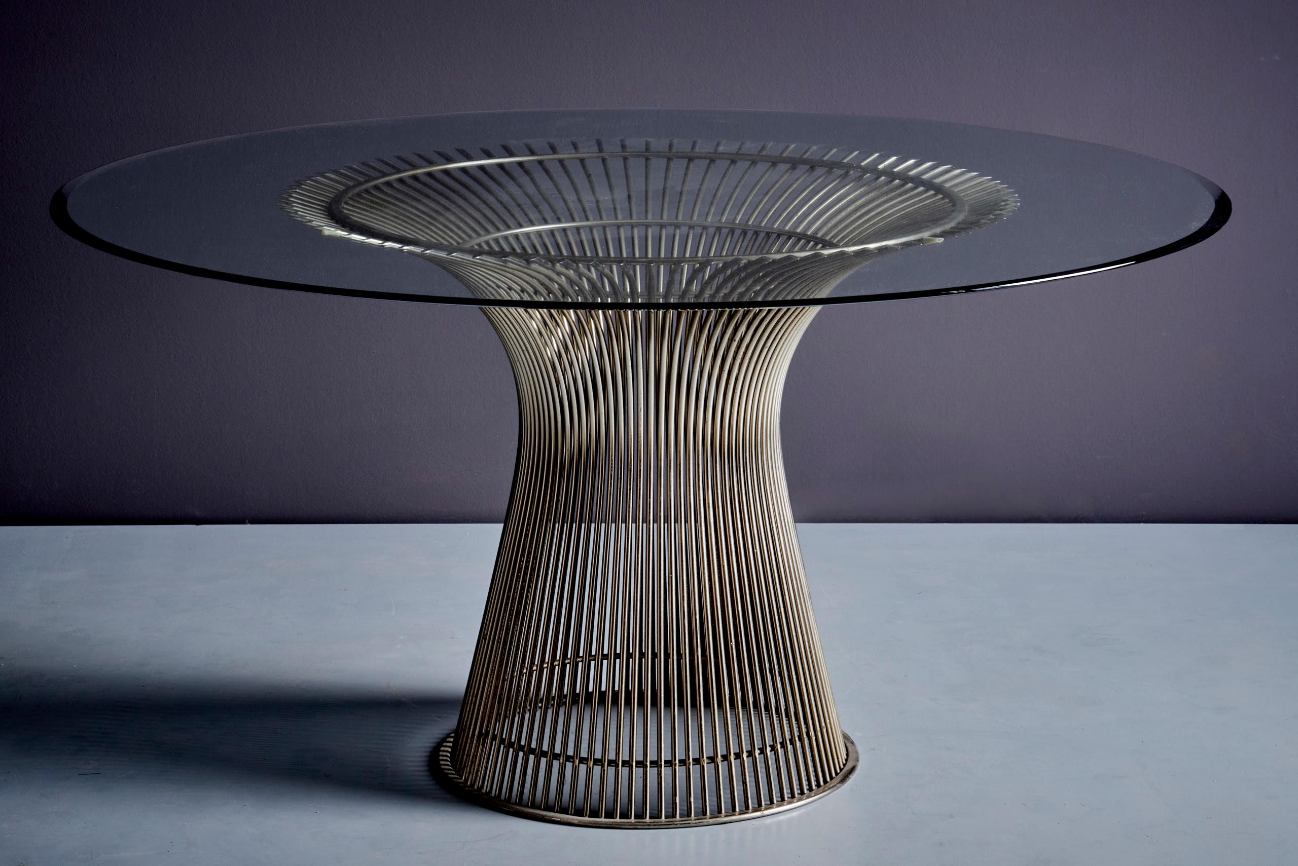 Set of Wire Dining Table and Four Chairs by Warren Platner for Knoll, US - 1960s (amerikanisch) im Angebot