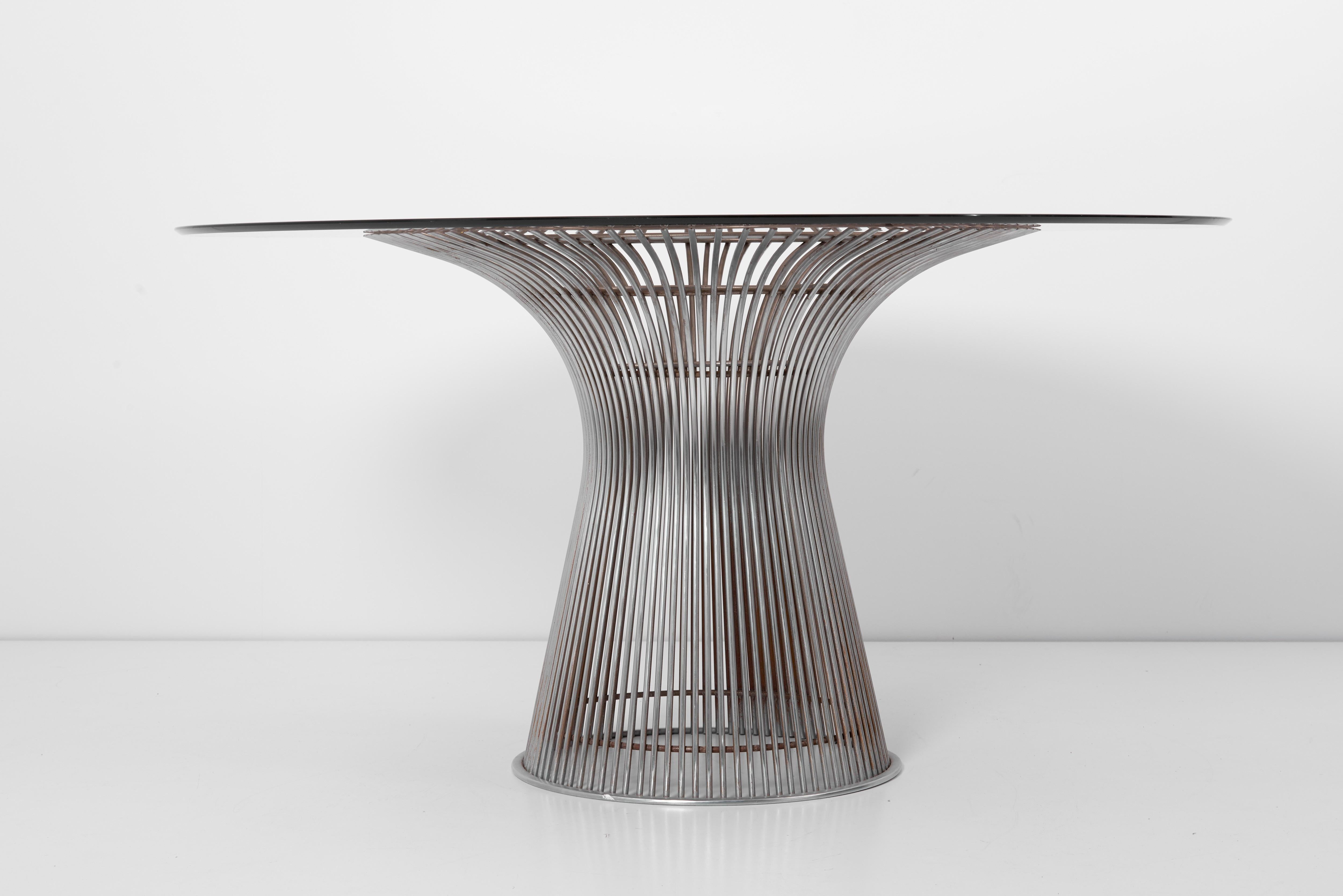 Mid-Century Modern Set of Wire Dining Table and Six Chairs by Warren Platner for Knoll, US - 1960s