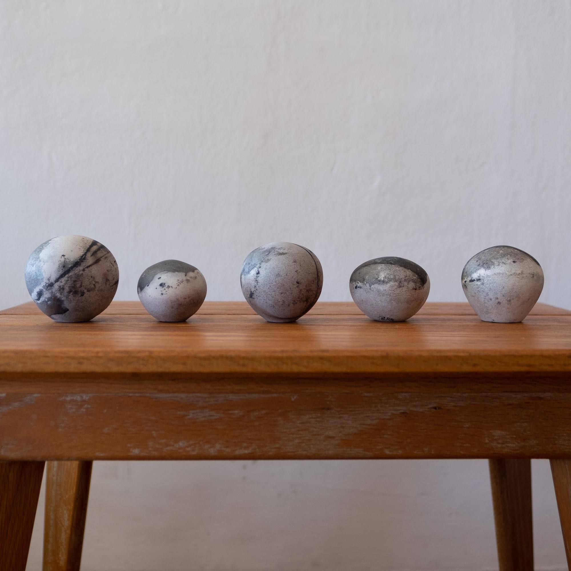 Post-Modern Set of Wood Fired Ceramic Vases