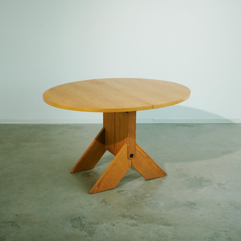 Set of Wood Table and Four Chairs by Gigi Sabadin, circa 1970 In Good Condition For Sale In Berlin, BE