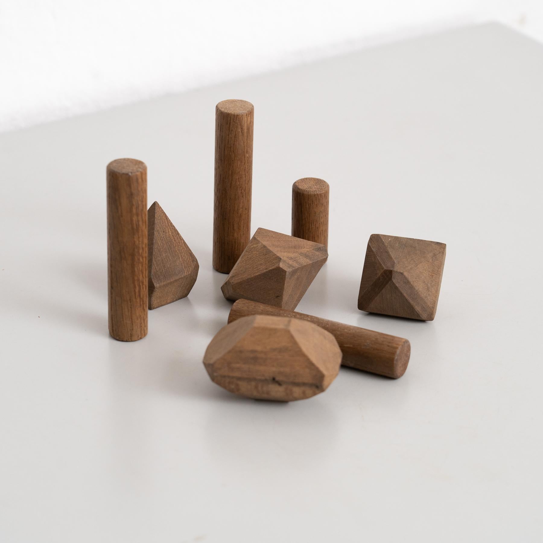 Tedesco Set di modelli geometrici in legno, stile Bauhaus - Germania, circa 1940 in vendita