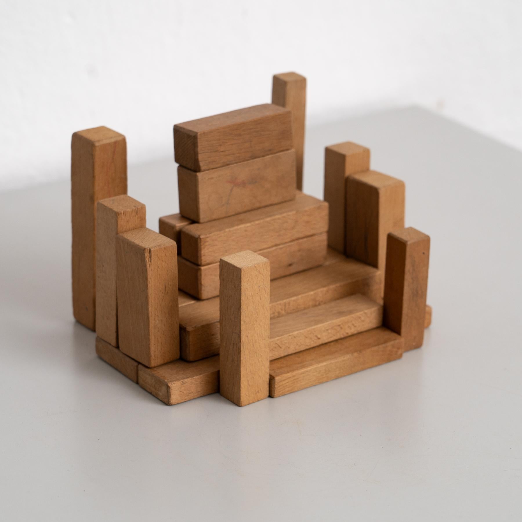 Tedesco Set di modelli geometrici in legno, stile Bauhaus - Germania, circa 1940 in vendita