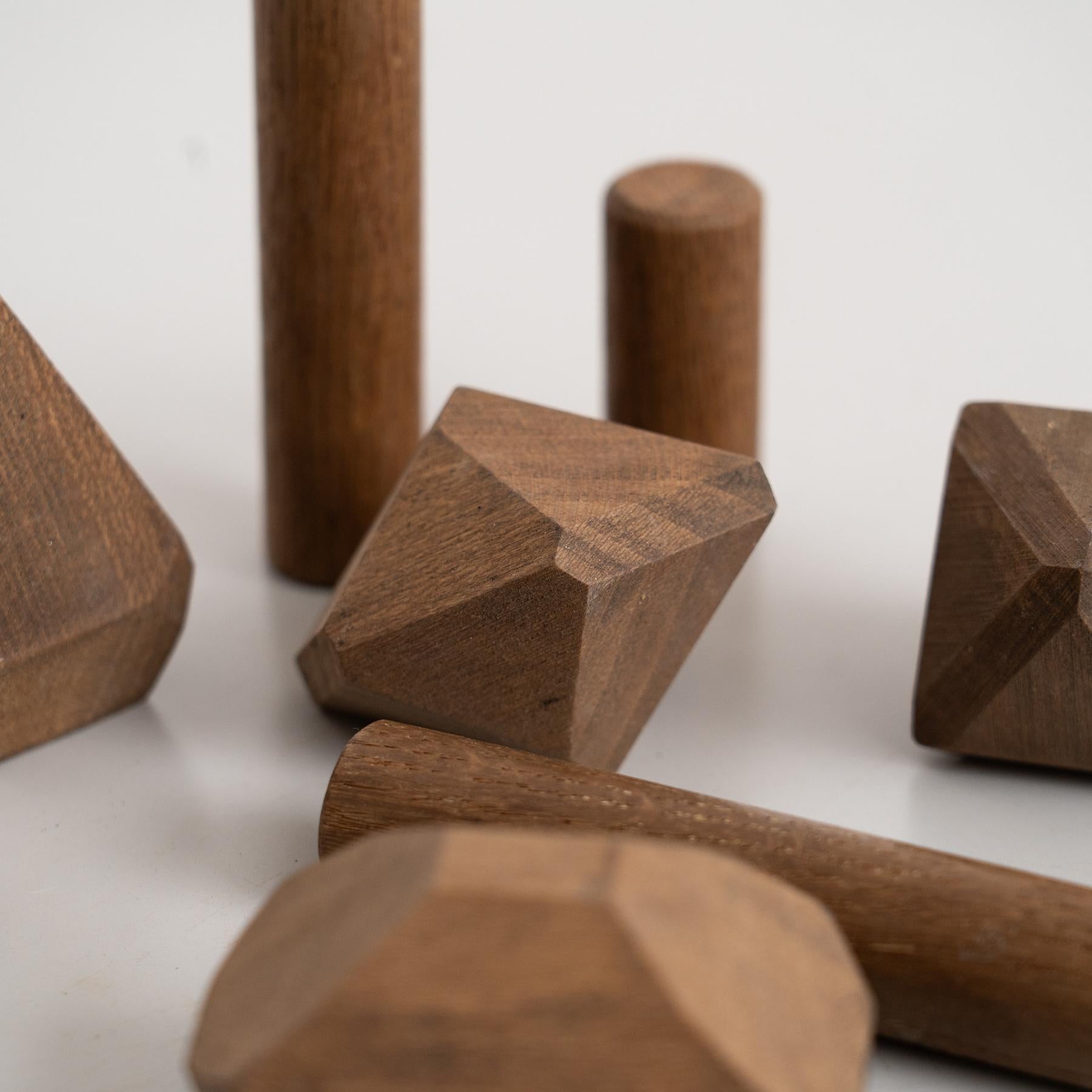 Legno Set di modelli geometrici in legno, stile Bauhaus - Germania, circa 1940 in vendita