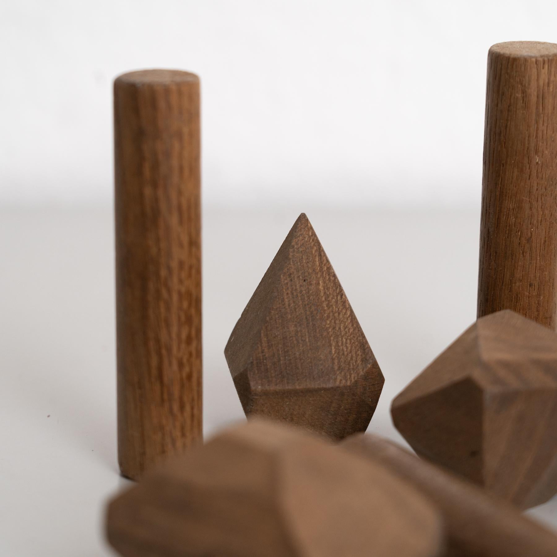 Set di modelli geometrici in legno, stile Bauhaus - Germania, circa 1940 in vendita 1