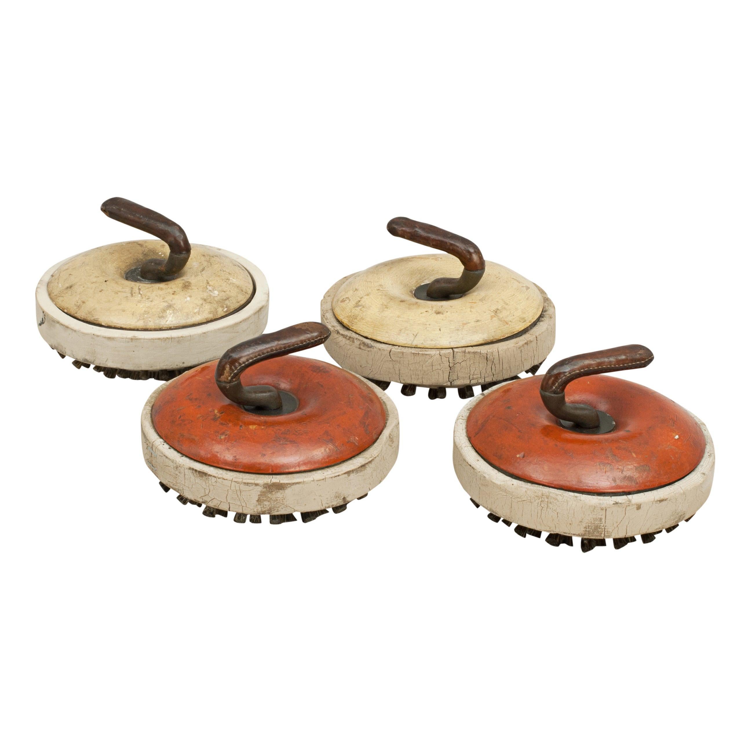 Set of Wooden Indoor or Ships Deck Curling Stones