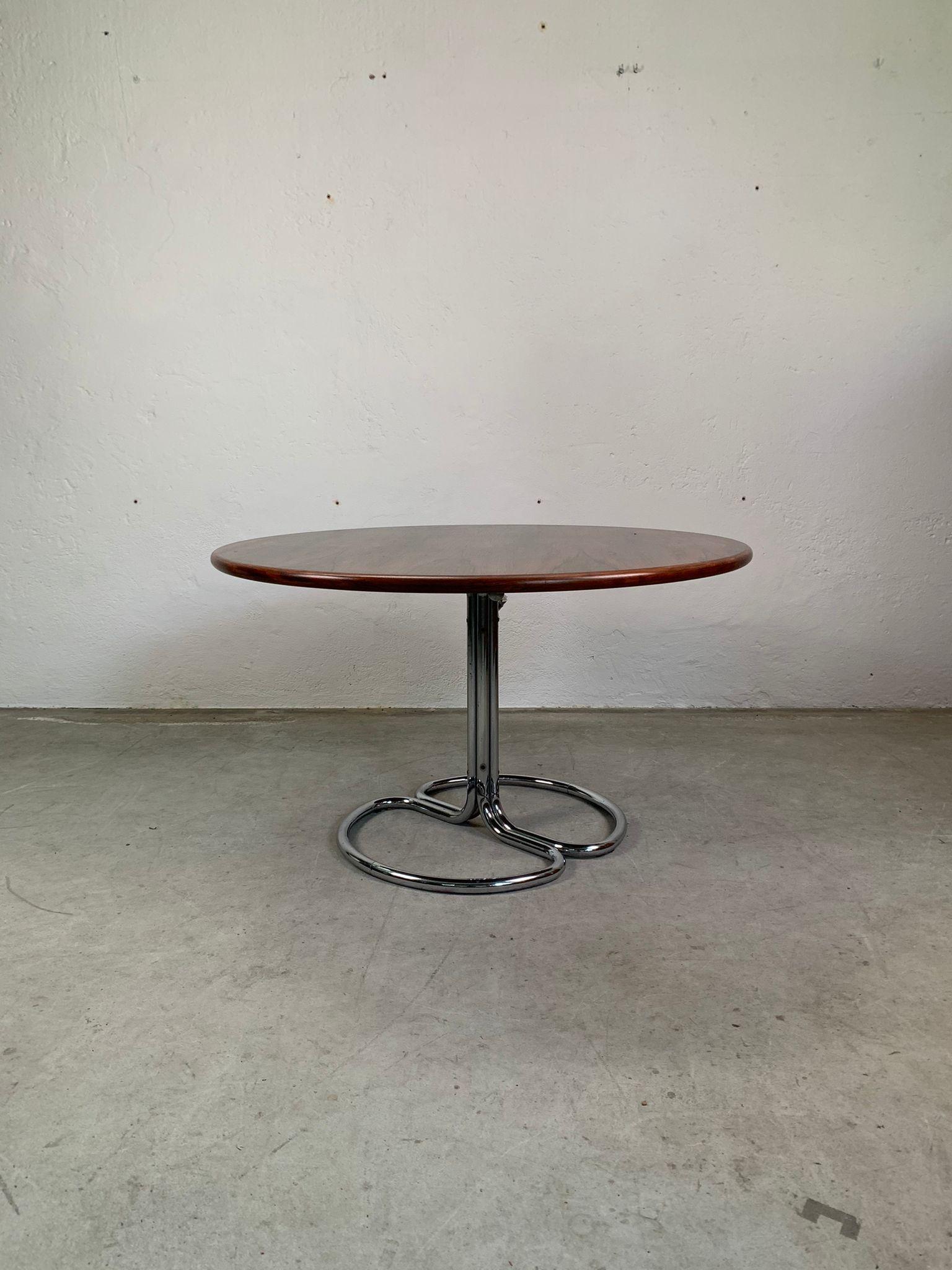 Set of wooden table and four Maya chairs by Giotto Stoppino for Bernini, 1970s 2