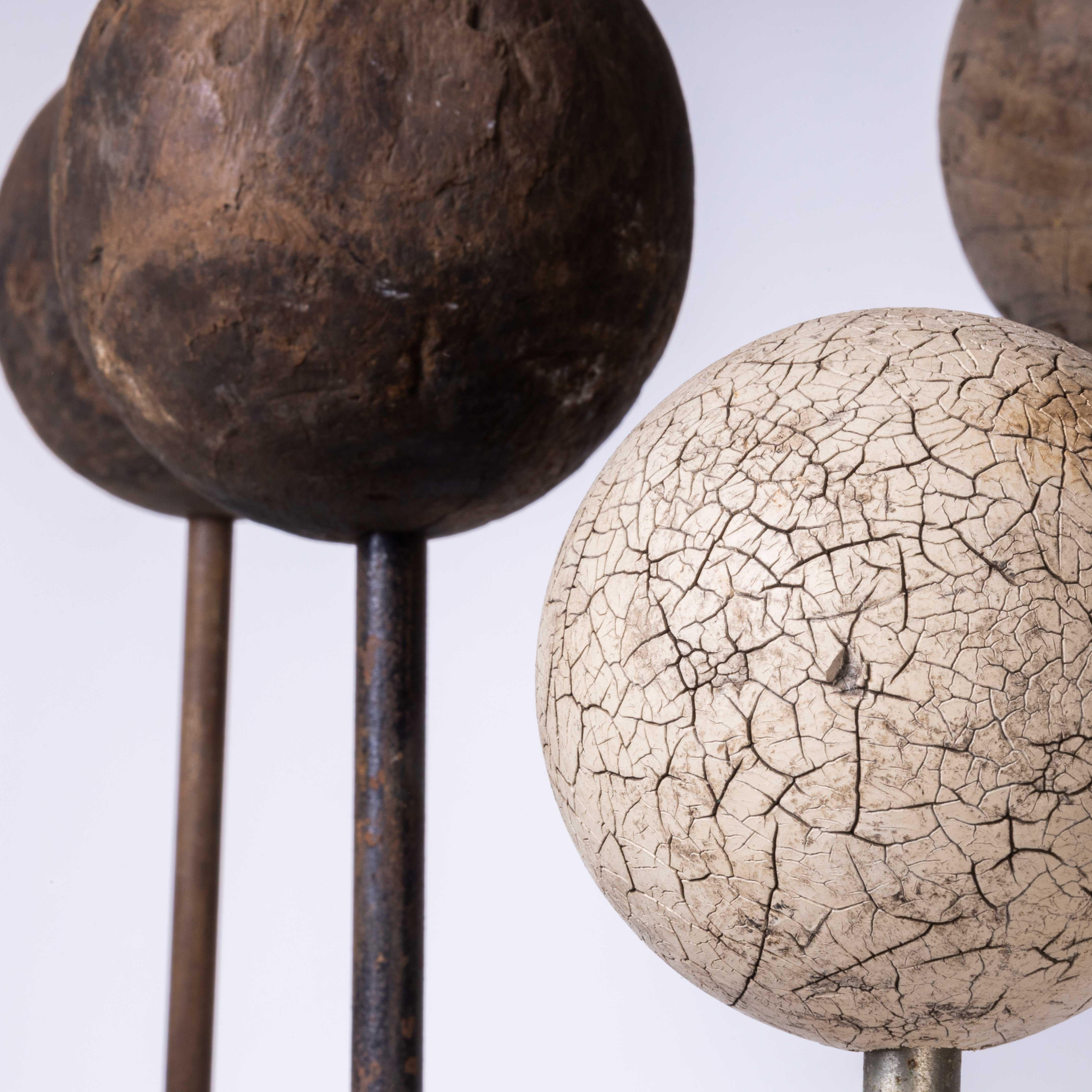 19th Century Set of Wooden Vintage Juggling Balls