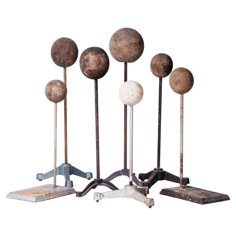 Set of Wooden Vintage Juggling Balls For Sale at 1stDibs