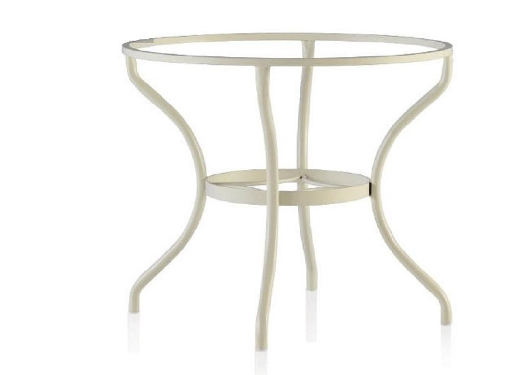 Contemporary Set of Wrought Iron Dining Table and Armchairs, Garden or Patio Furniture For Sale