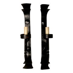 Set of Wrought Iron Sconces, Sold Per Pair