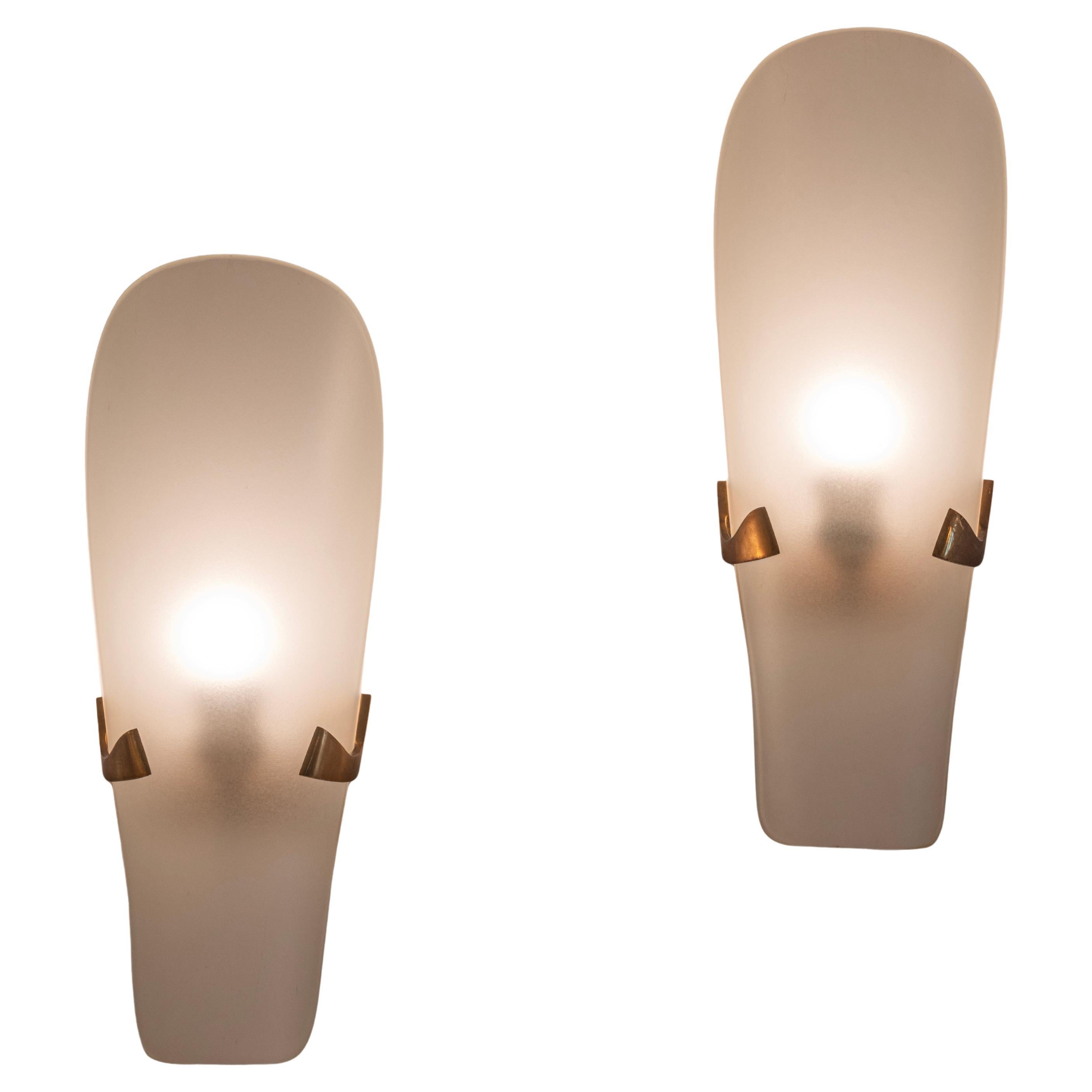 Set of x 4 Mod. 1636 Appliques by Max Ingrand for Fontana  Arte, Italy, c.1957