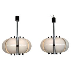 Vintage Set of XL Chandeliers by Danilo & Corrado Aroldi for Stilnovo, 1970s