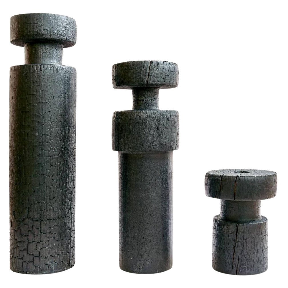 Set aus XL-Vase, drehbarer gebrannter Vase, schlanker Vase und kleiner Vase von Daniel Elkayam