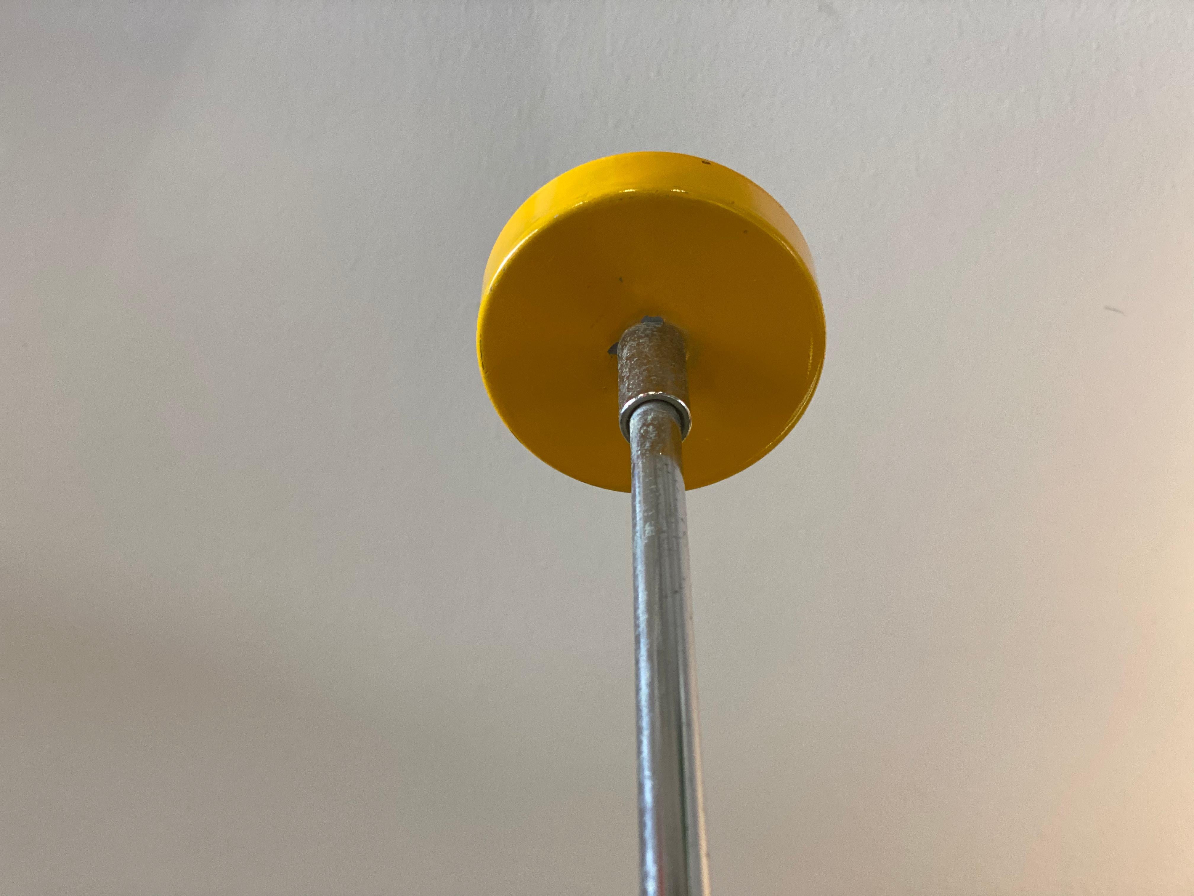 Set of Yellow Pendant Lamps / Spots, Space Age, 1970s Design, Panton Style 13
