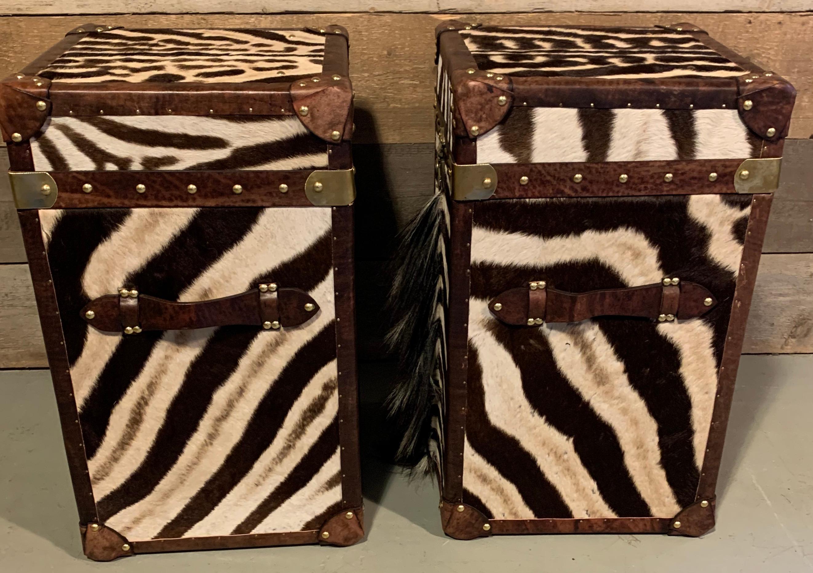 Set of Zebraskin Trunks In New Condition For Sale In Eindhoven, NL