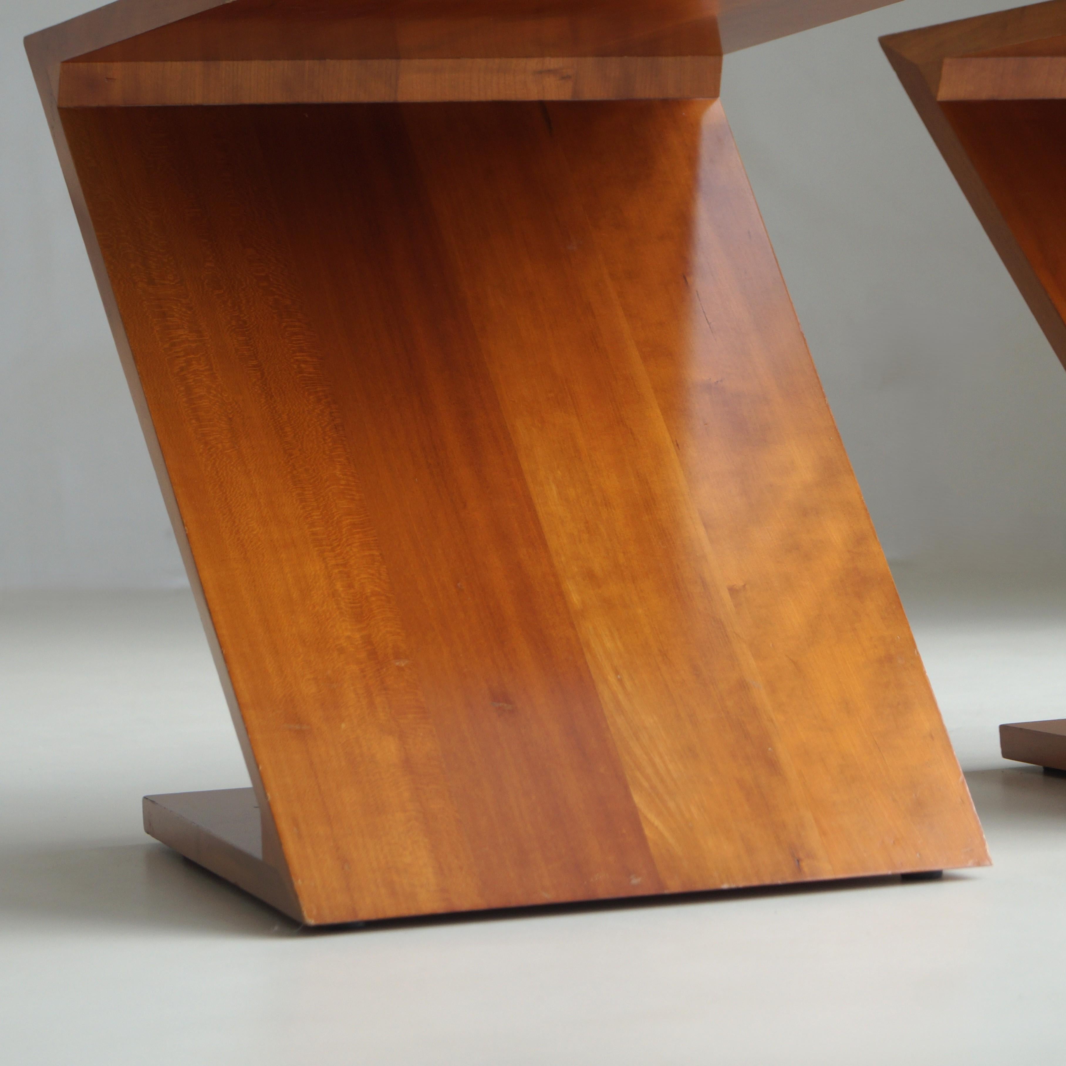 Set of Zig Zag chairs, design by Gerrit Rietveld, manufactured by Cassina, 1980s For Sale 8