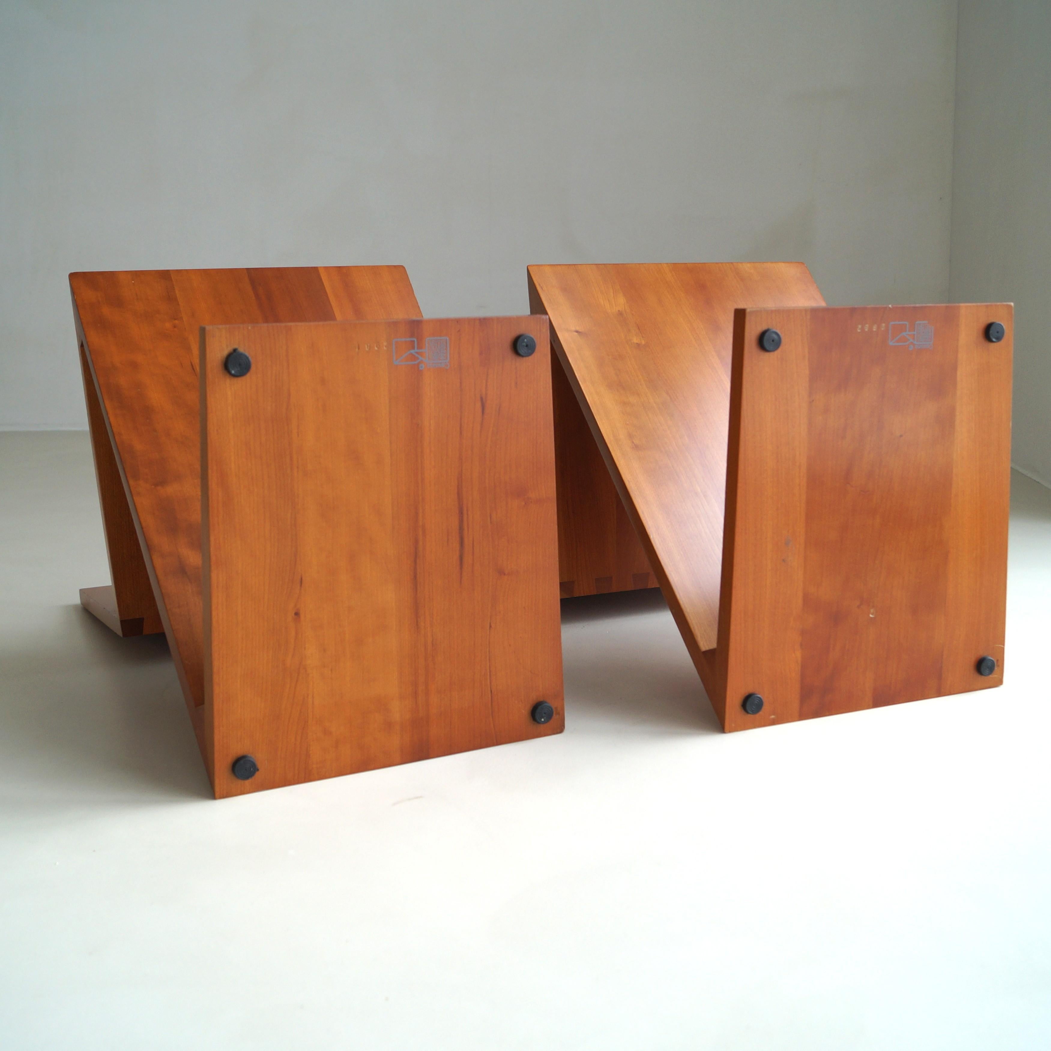 Set of Zig Zag chairs, design by Gerrit Rietveld, manufactured by Cassina, 1980s For Sale 10