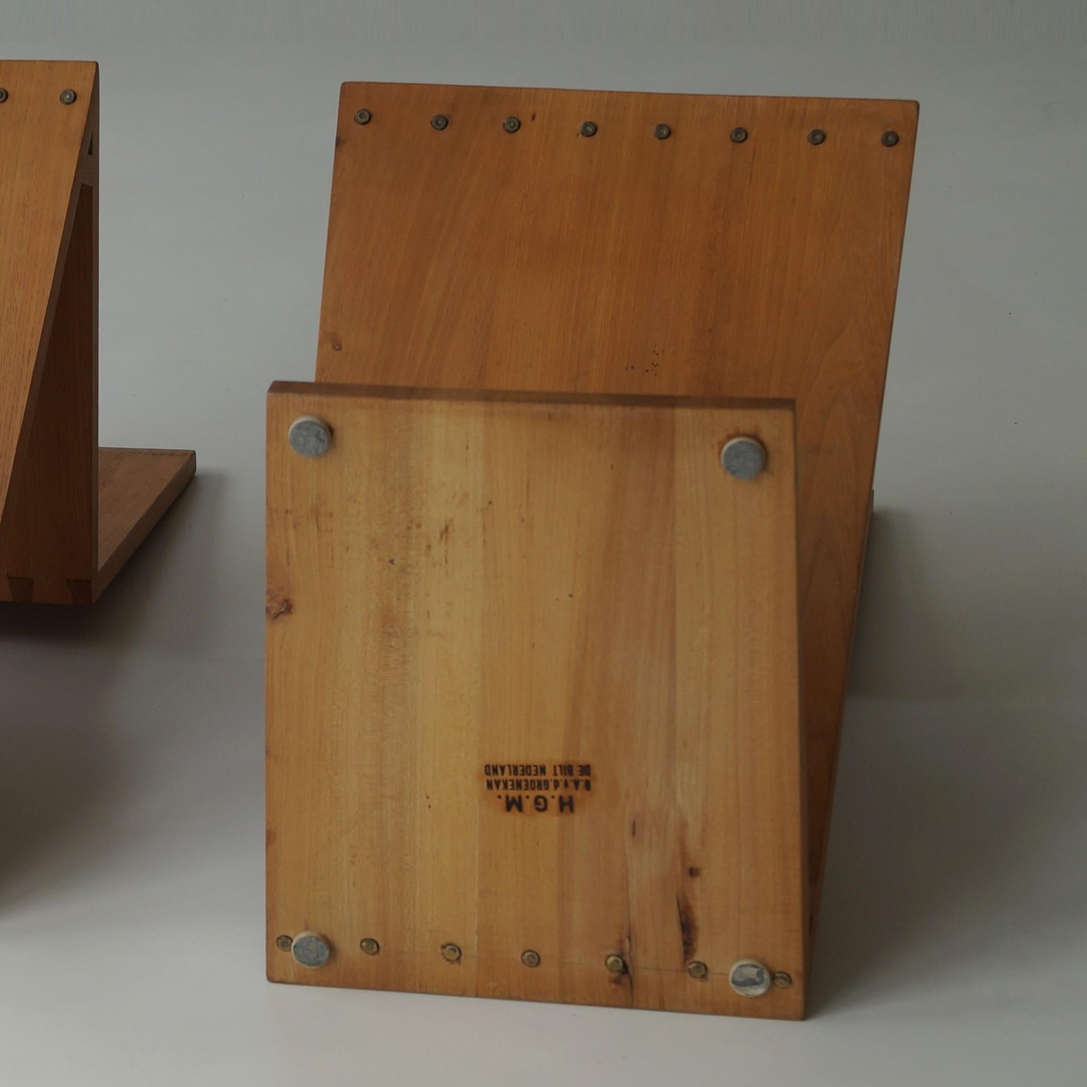 Ensemble de chaises Zig Zag de G. Rietveld, fabriquées G.A. van de Groenekan en vente 9