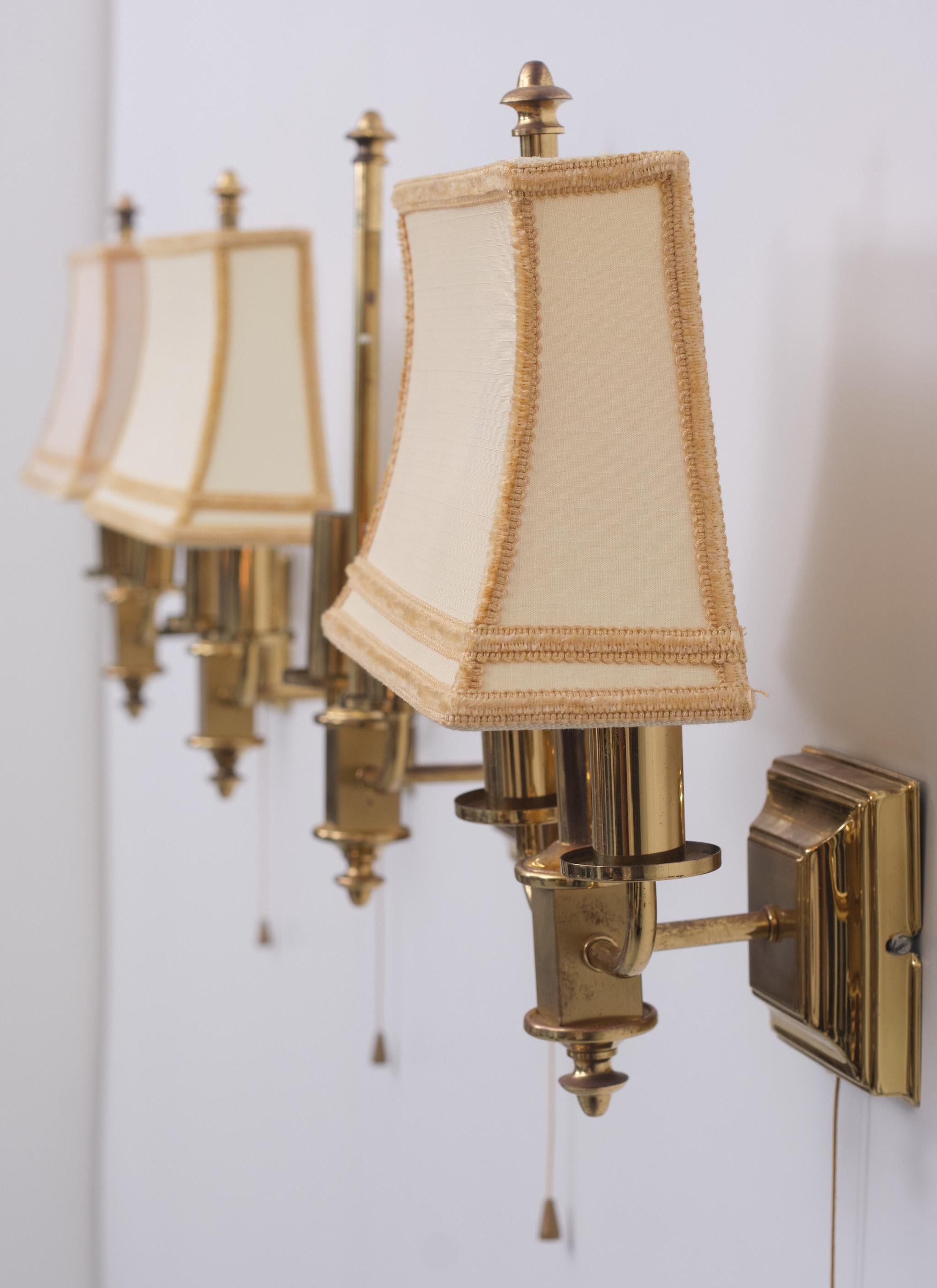 Set off 4 Brass Wall Lamps Bankamp Leuchten 1970s In Good Condition In Den Haag, NL