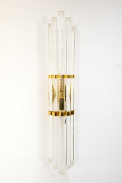 Set of Eight Venini Brass Wall Lamps