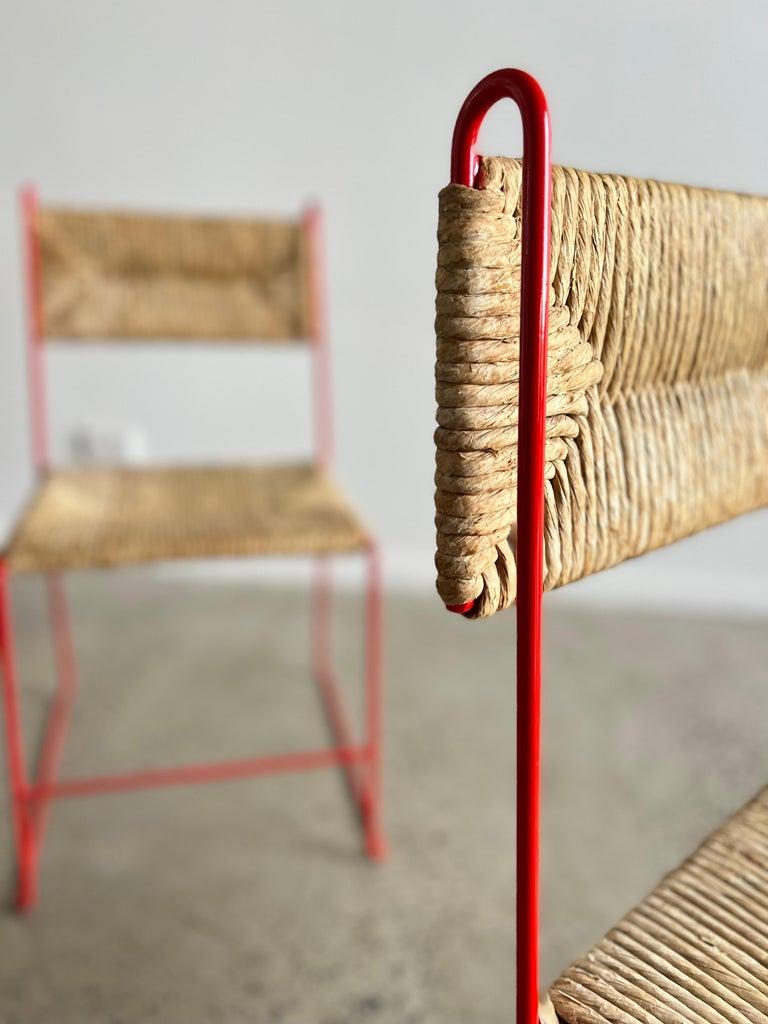 Set off Four French Dining Chairs by Pirelli Atelier For Sale 3