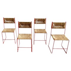 Set off Four French Dining Chairs by Pirelli Atelier 