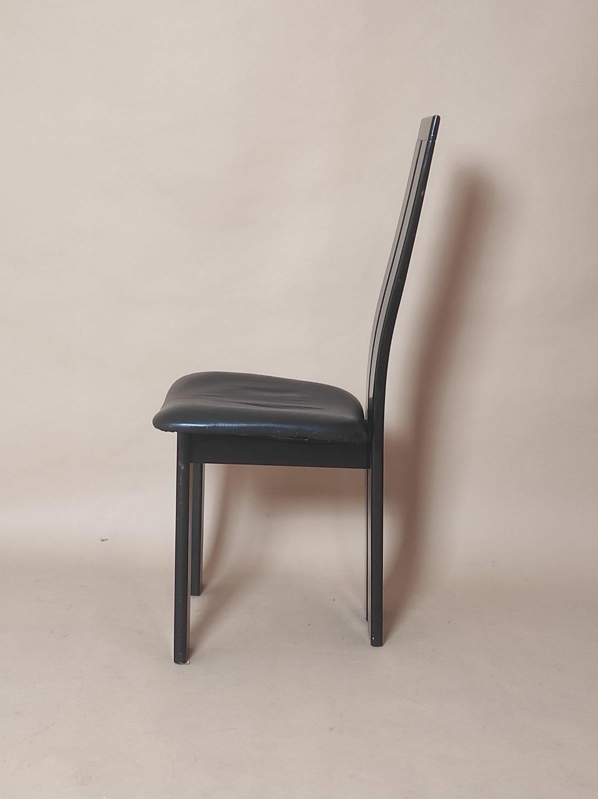 Post-Modern Set Off Four Postmodern Dining Chair By Pietro Constantini For ELLO Italy 1970s For Sale