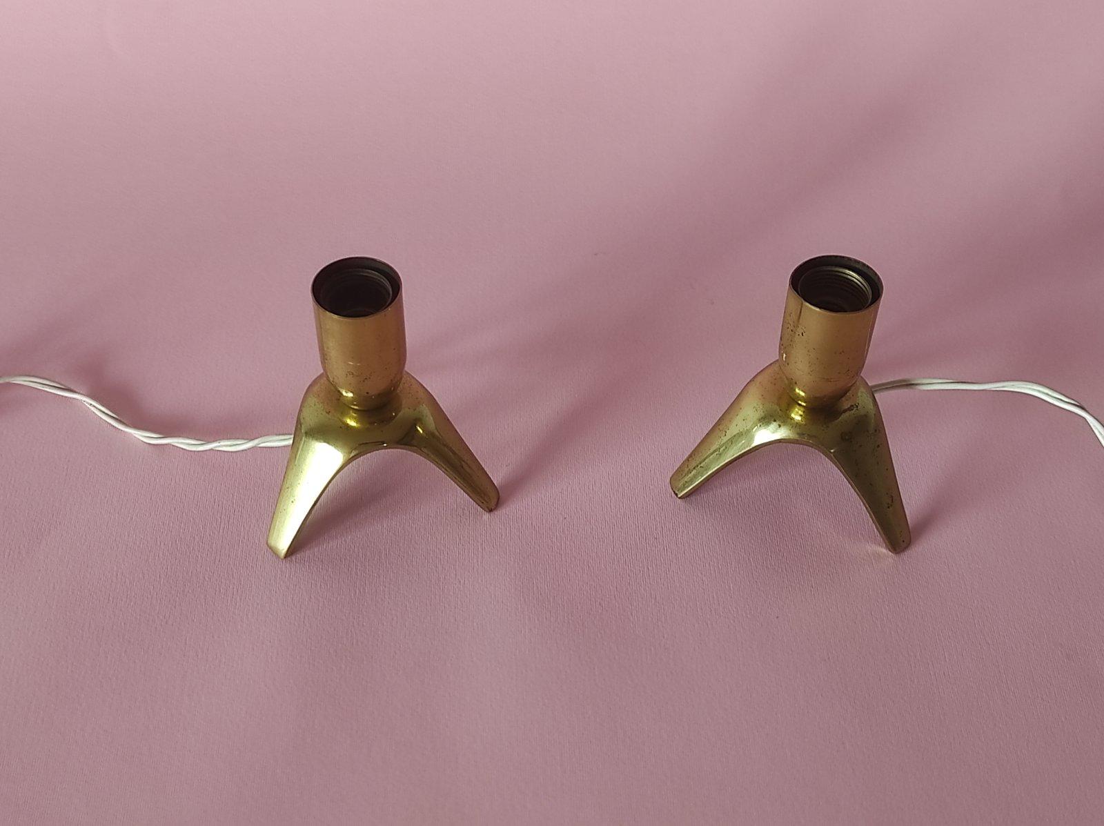 Lampes de table italiennes en laiton 1950