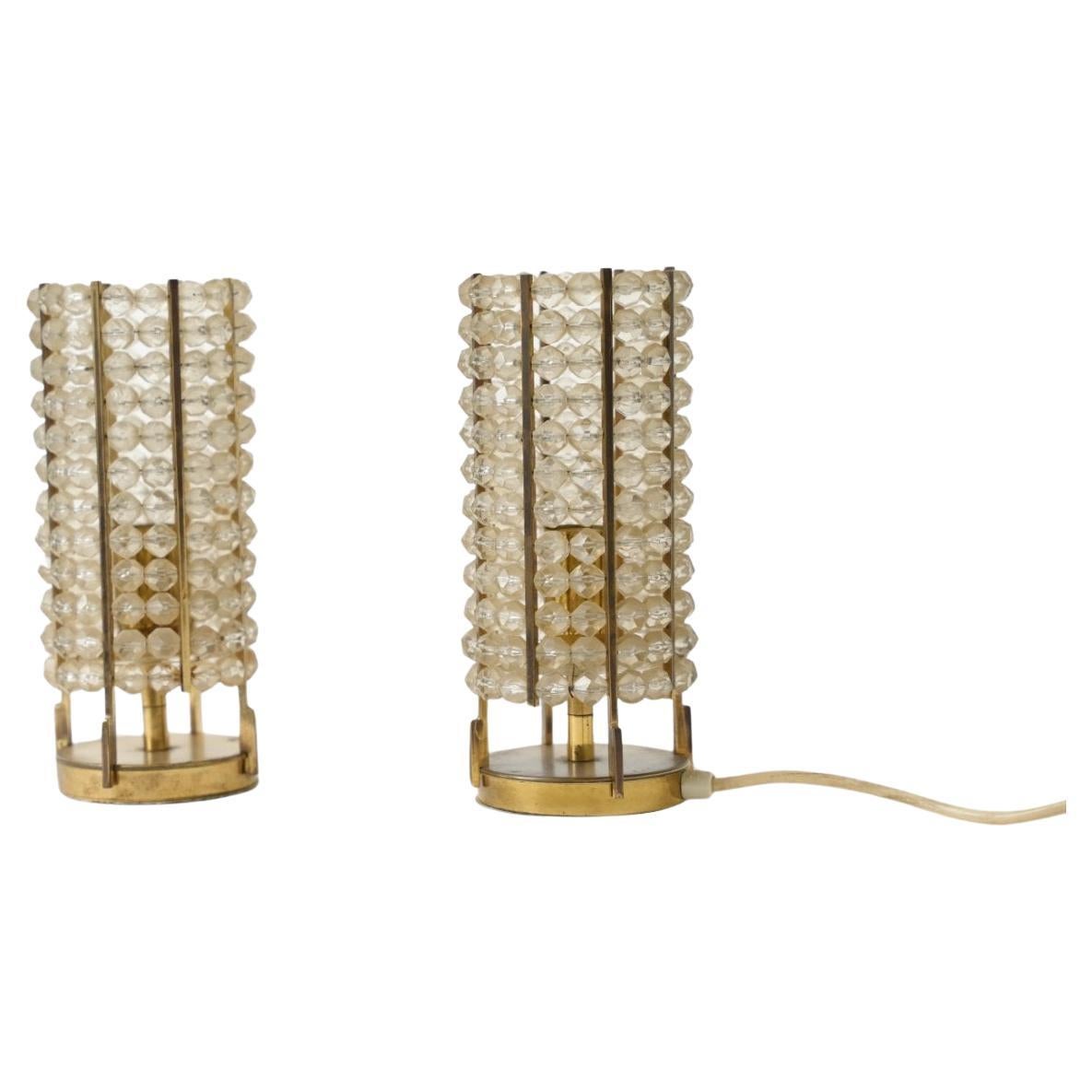 Set di due lampade da tavolo in ottone di Egon Hillebrand 1960s