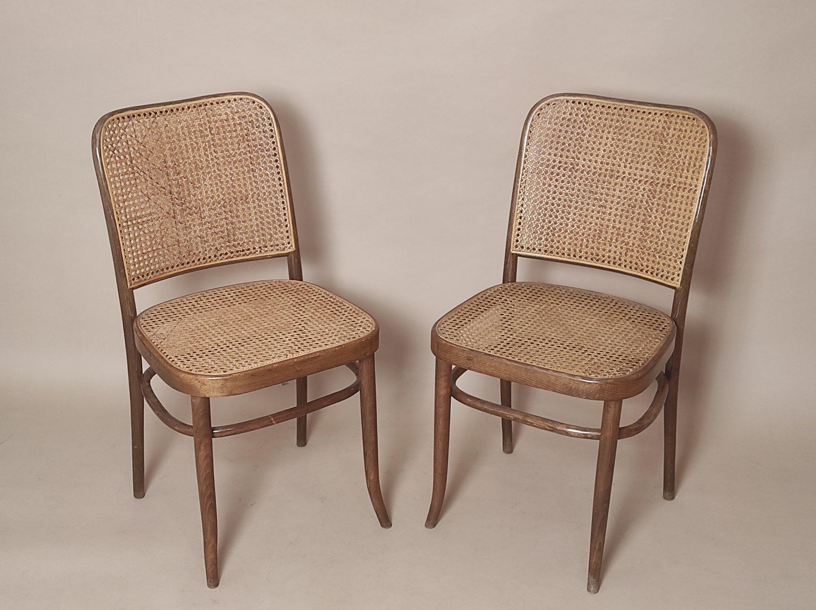 Set of Two Josef Hoffmann Prague 811 Chair Slovenia 1950s