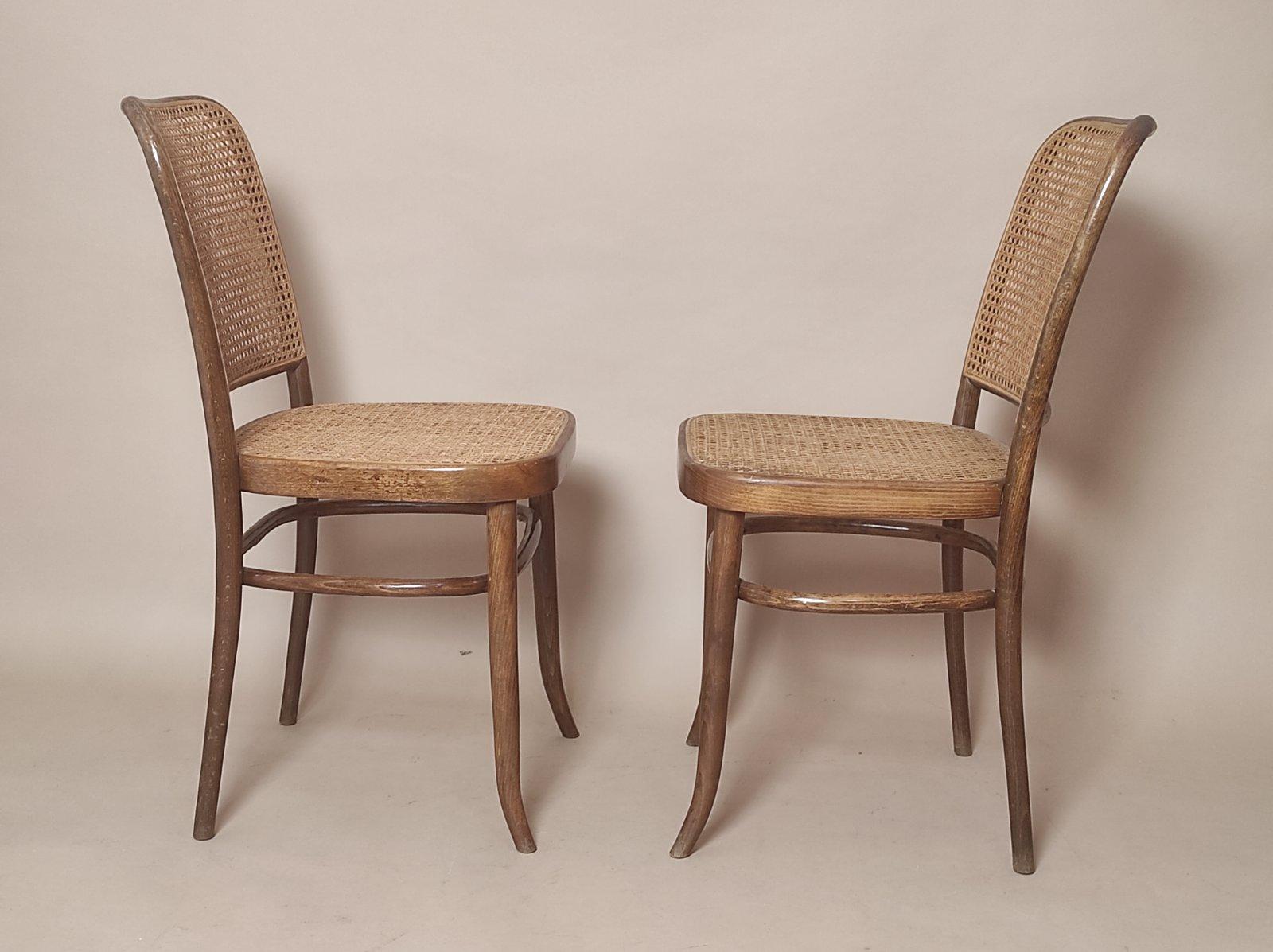 Set Off Two Vintage Josef Hoffmann Prague 811 chair 1950s In Good Condition In Čelinac, BA