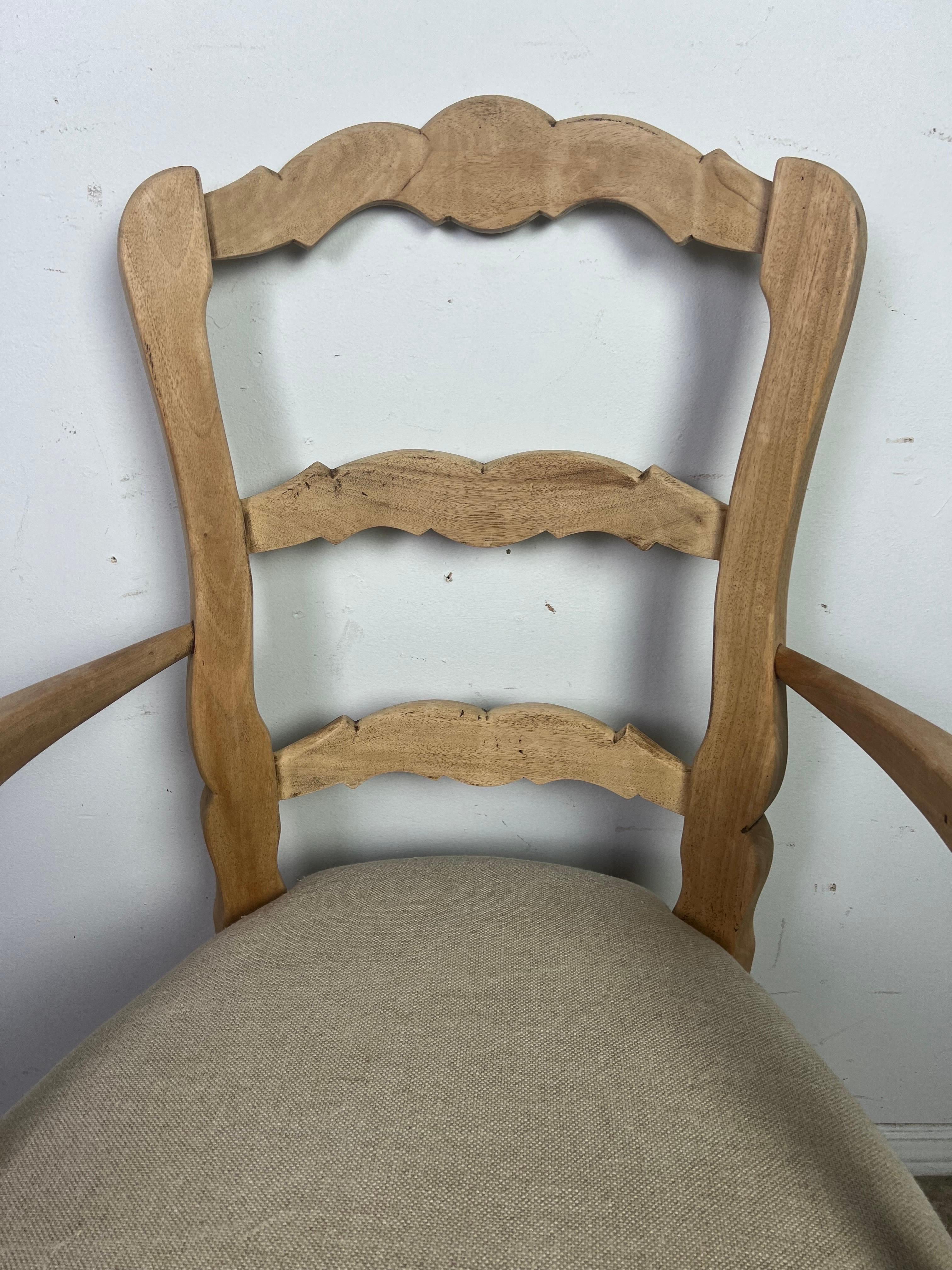 Set ofTen French Ladder Back Dining Chairs c.1930 4