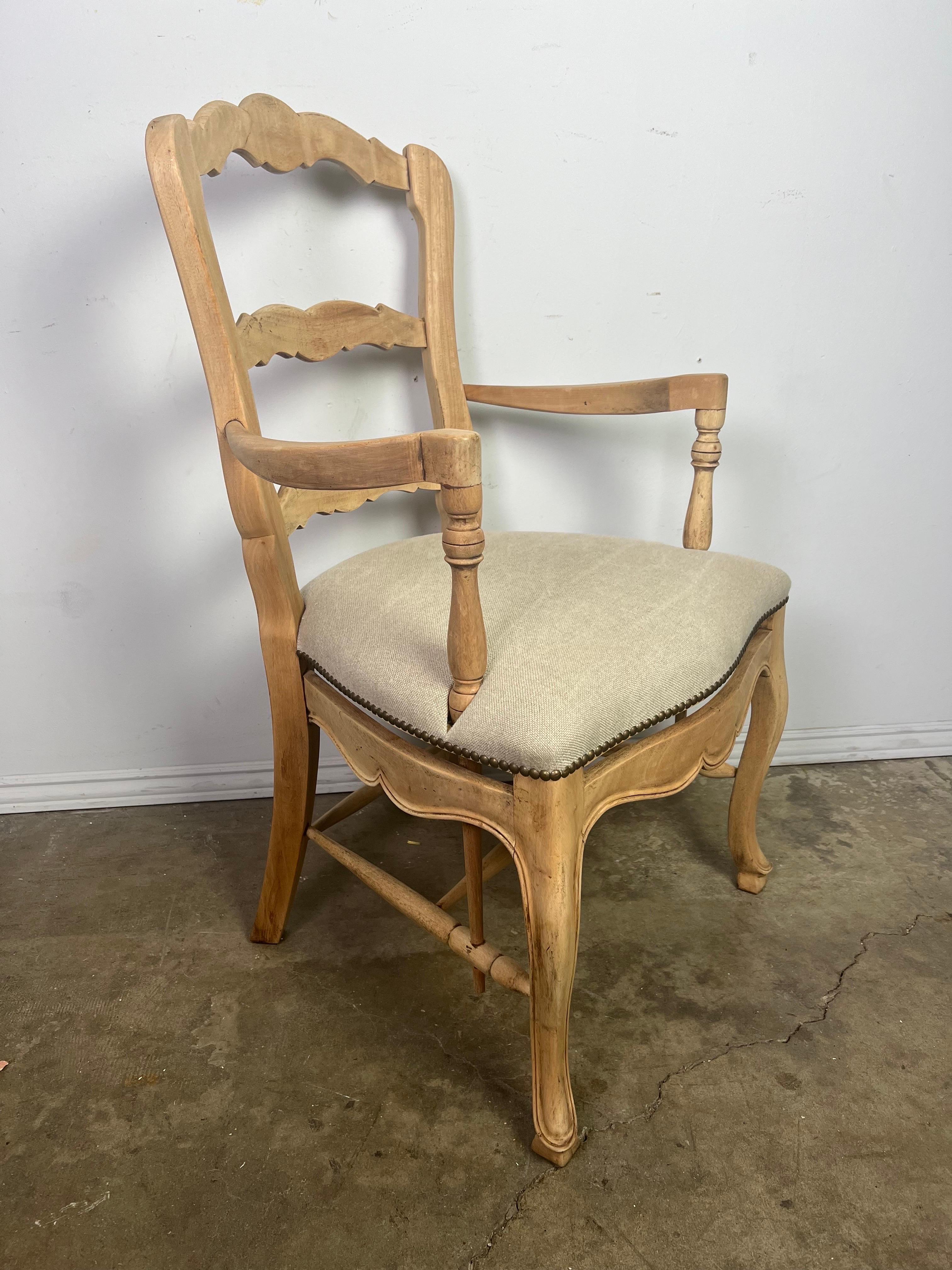 Set ofTen French Ladder Back Dining Chairs c.1930 6