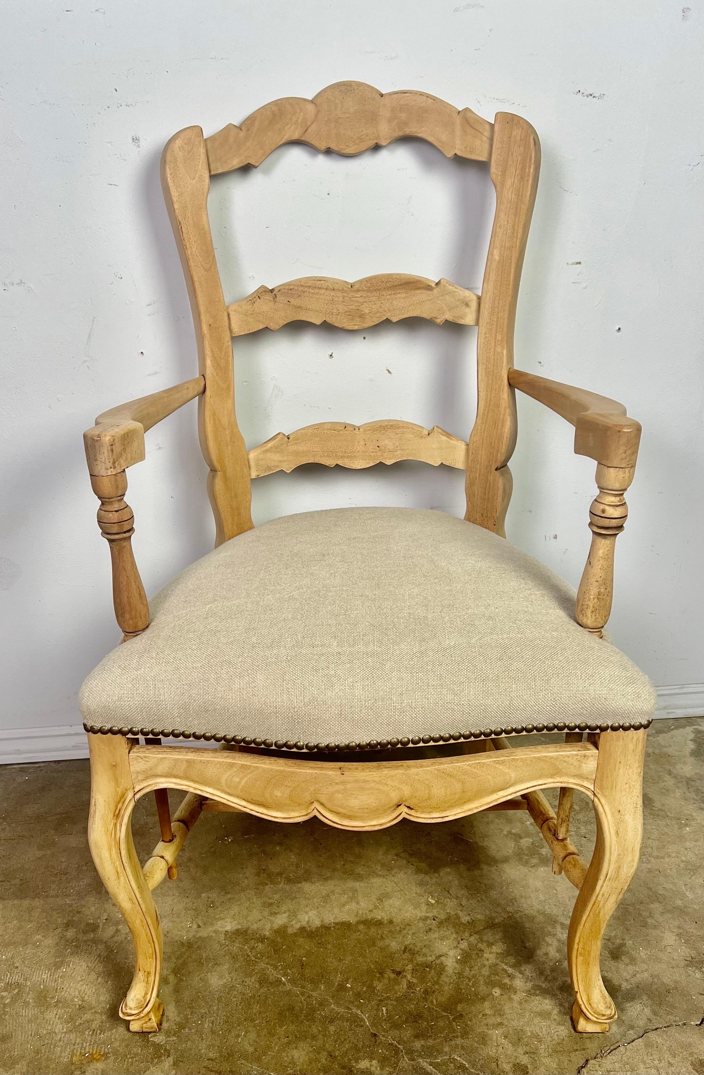 Set ofTen French Ladder Back Dining Chairs c.1930 1