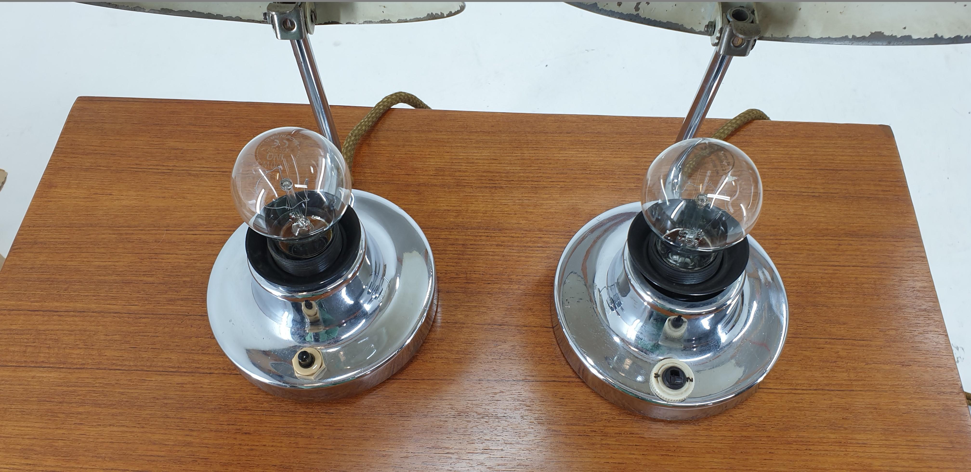 Set ofTwo Table Lamps by Napako, Type 1195, 1940s In Good Condition For Sale In Praha, CZ