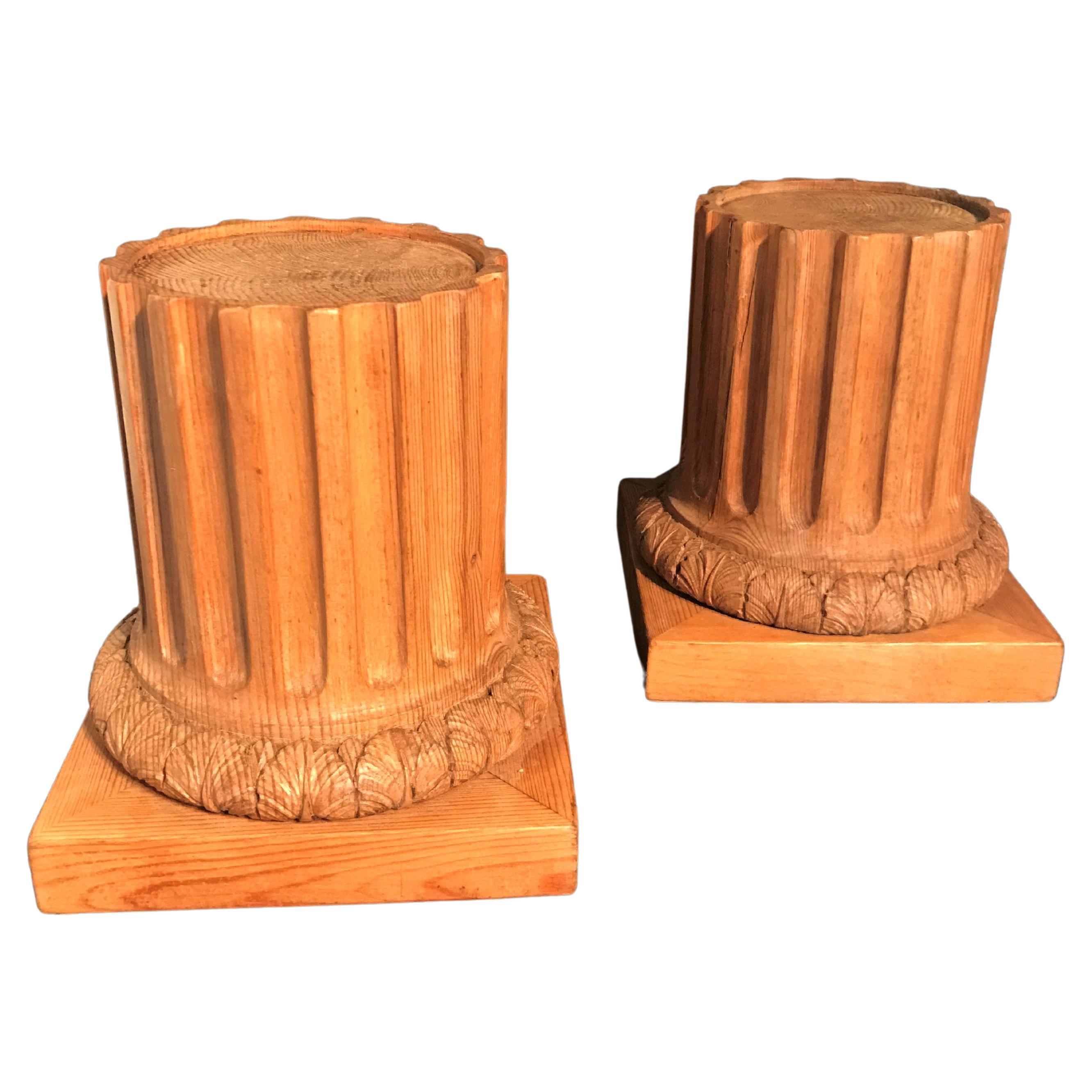Swedish Neoclassical Pedestal in Pine For Sale at 1stDibs
