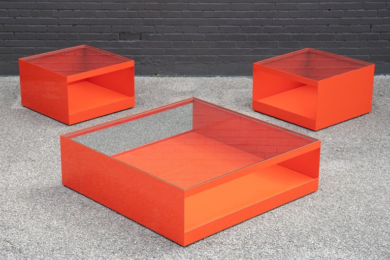 Set of Three Low Rolling Tables by Joseph D'Urso for Knoll International For Sale 5
