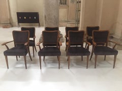 Set of 8 Dining Chairs Attributed to Paolo Buffa