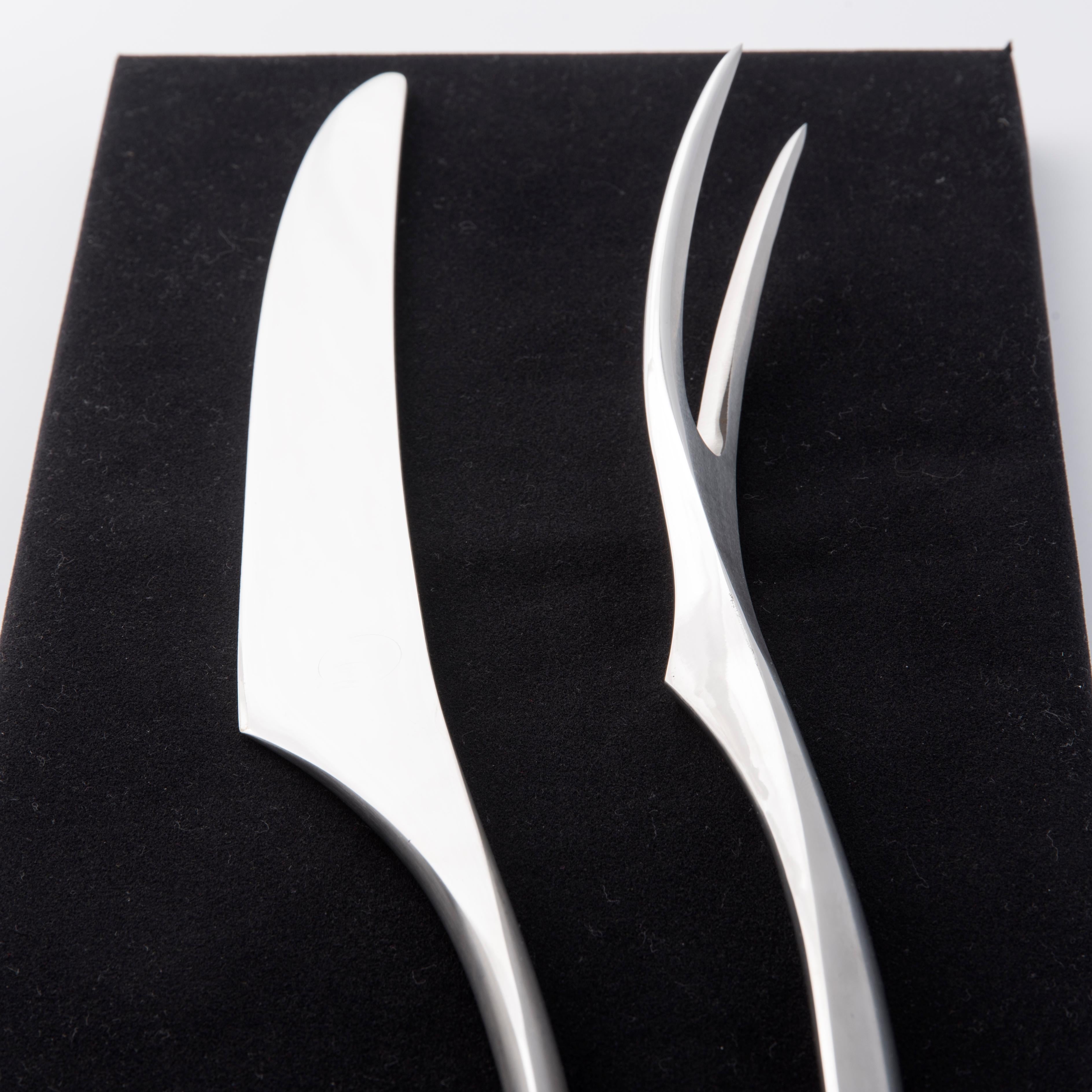 KOSMO1 Roast Set in Forged Stainless Steel Elegance, Functionality at the Table In New Condition For Sale In Spilimbergo, IT