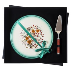 Set à gâteaux en céramique et acier inoxydable - Elégance et tradition sur la table