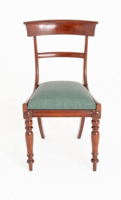 Set Period Victorian Dining Chairs Bar Back Mahogany