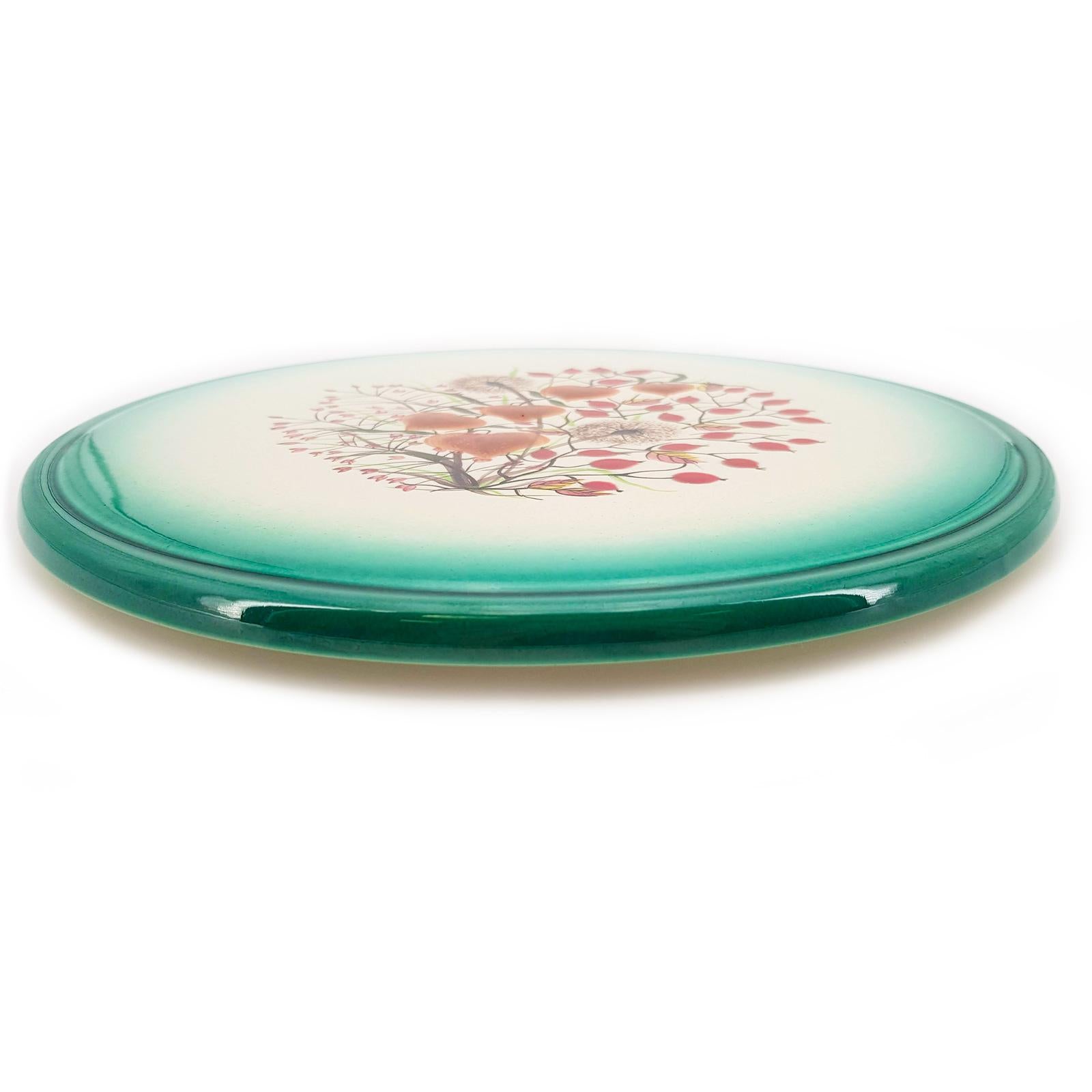 Italian Set à gâteaux en céramique et acier inoxydable - Elégance et tradition sur la table en vente