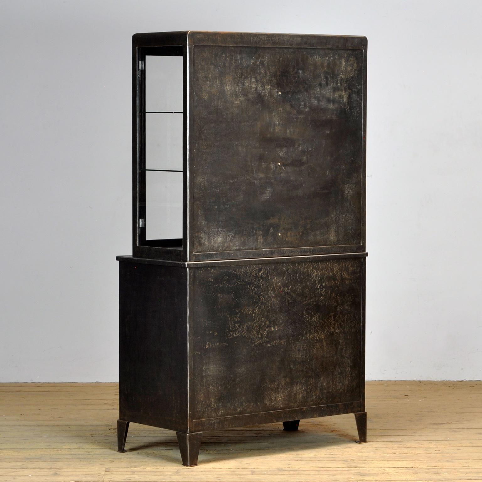 Set Polished Medical Cabinets, 1930’s For Sale 8